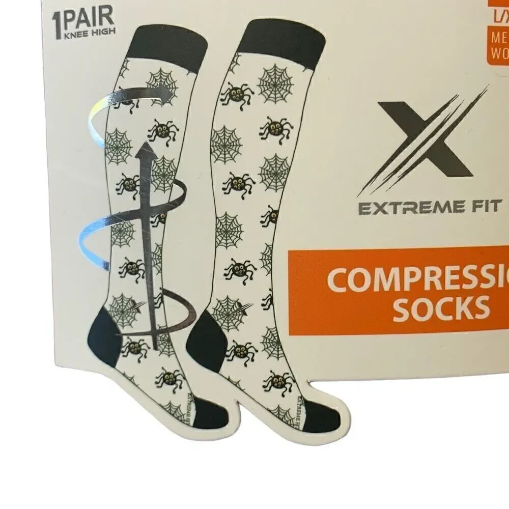 Extreme Fit Compression Socks Spider Unisex L/XL NWT